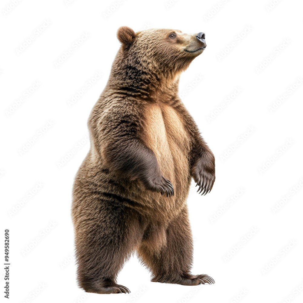 Fototapeta premium Bear isolated on a white background as transparent PNG