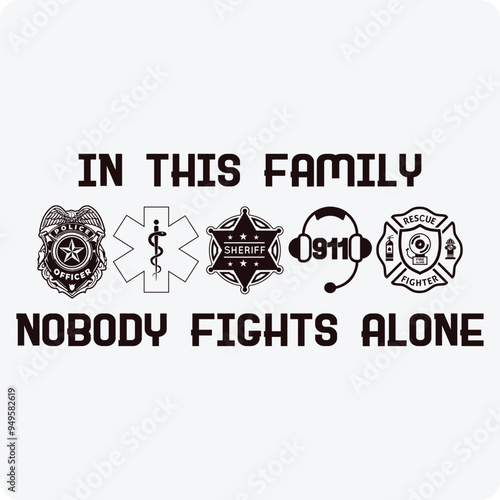 First Responders Hero Flag Nurse, EMS, Police, Firefighter, Military, corrections, dispatch, T-shirt Design