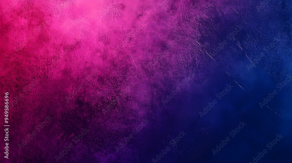 Fototapeta premium Dark blue purple grain texture gradient background magenta pink glowing color grainy poster banner design
