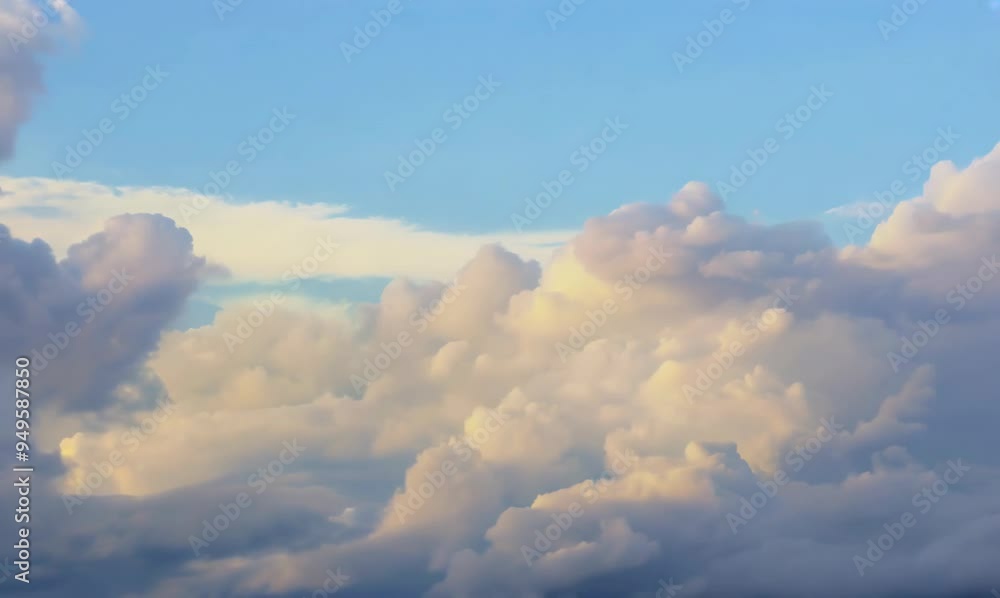 soft clouds drifting in a light blue sky animation soft clouds drifting in a light blue sky animation