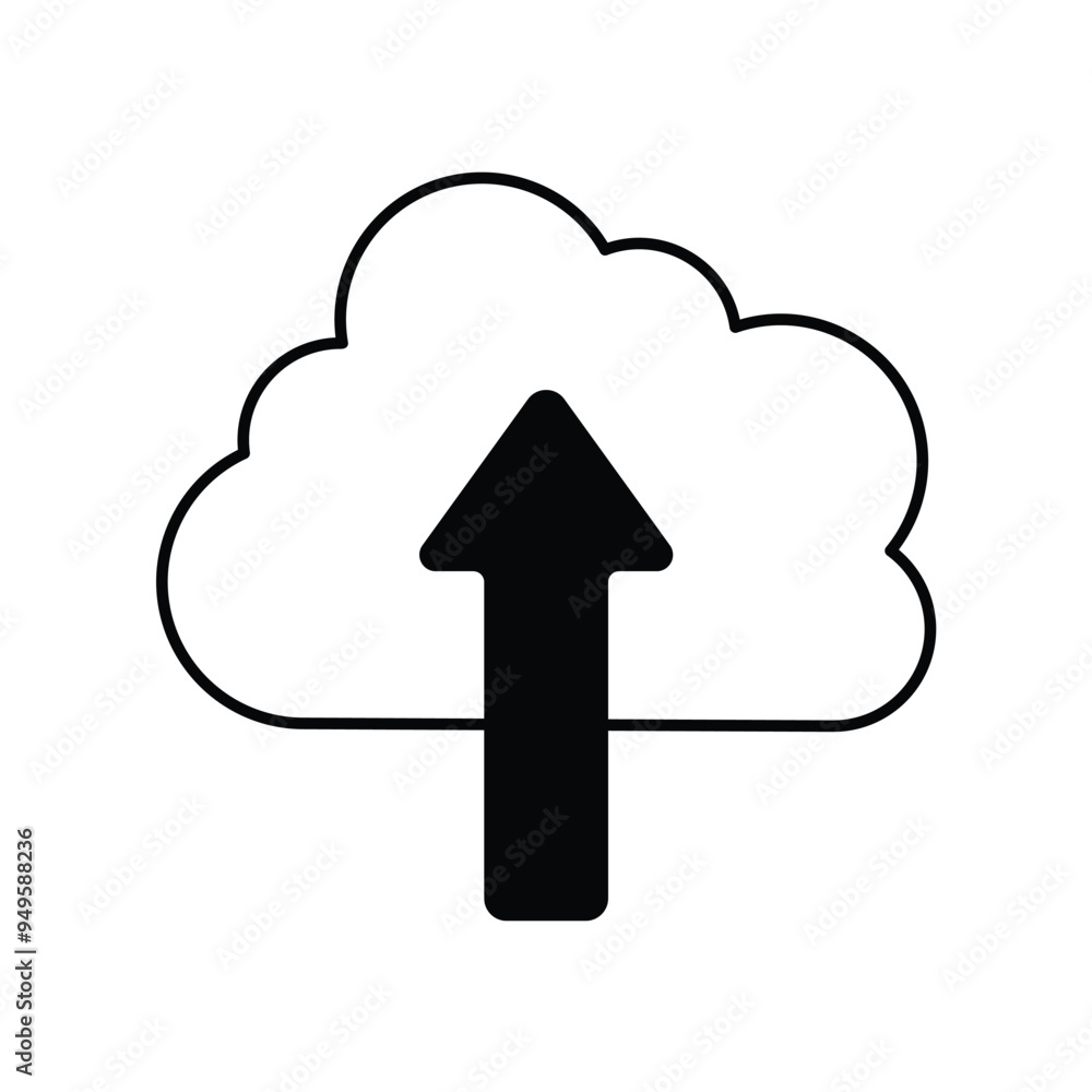 file upload glyph icon with white background vector stock illustration file upload glyph icon with white background vector stock illustration
