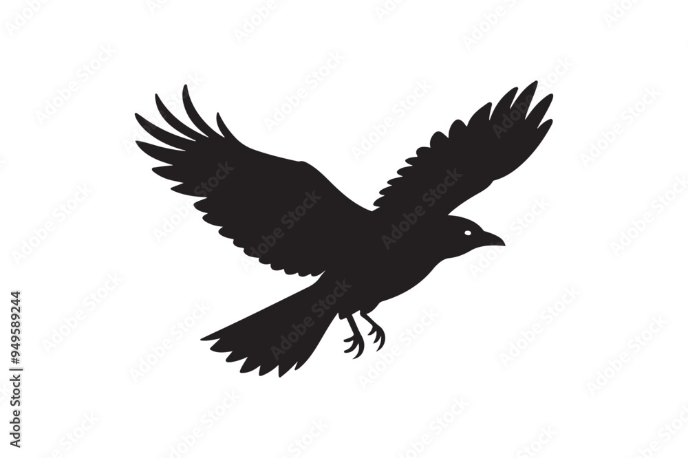 Obraz premium Crow silhouette vector illustration