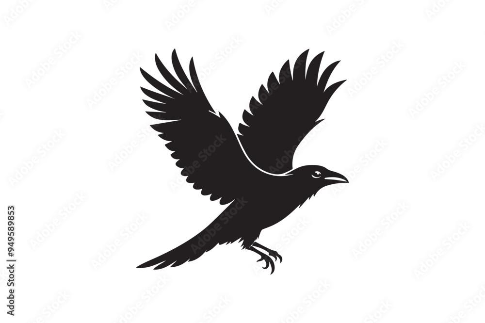 Crow silhouette vector illustration Crow silhouette vector illustration