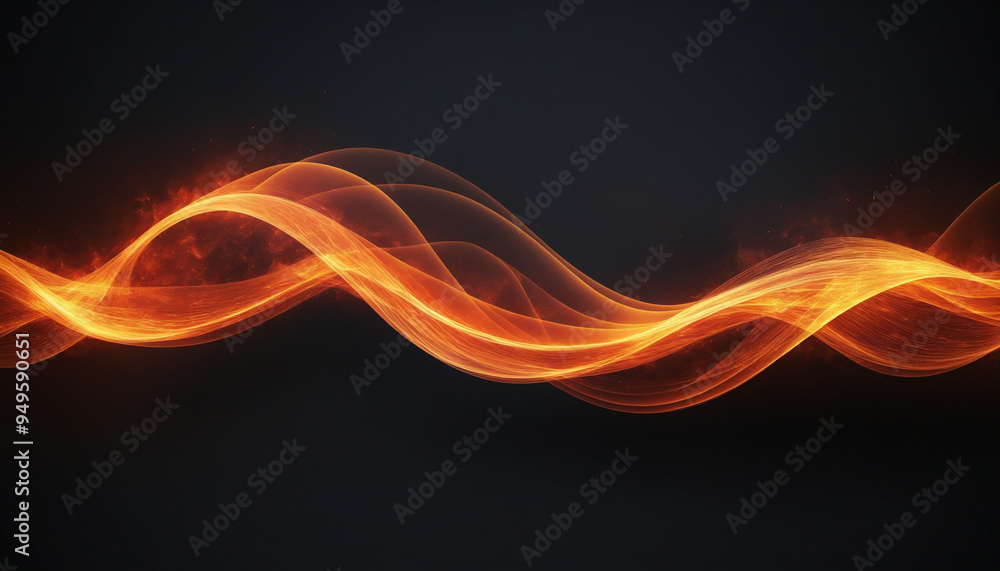 Obraz premium Abstract fire wave background. Futuristic technology style