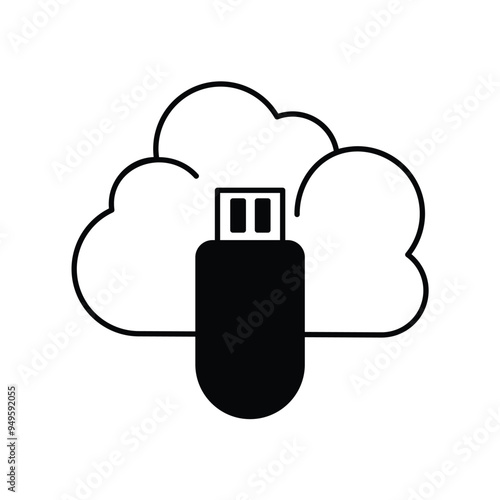sub glyph icon with white background vector stock illustration
