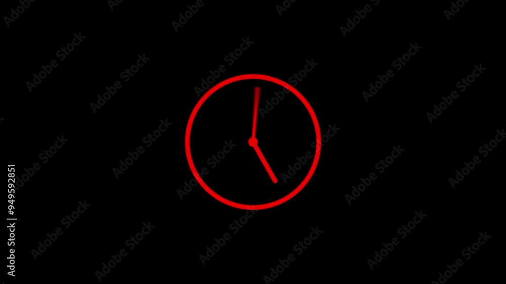 Abstract spinning clock icon animation Abstract spinning clock icon animation