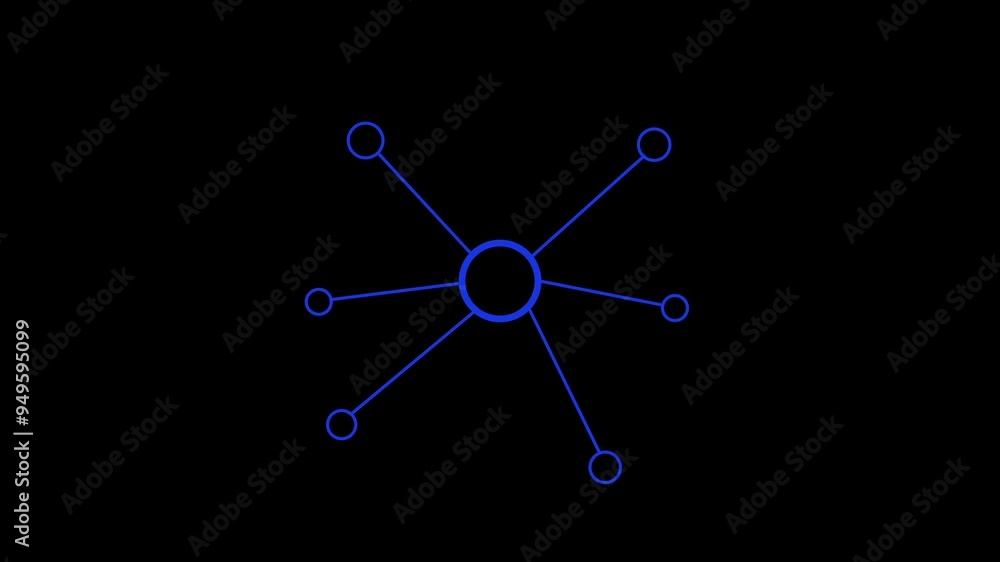 Networking concept. line icon animation on transparent background Networking concept. line icon animation on transparent background