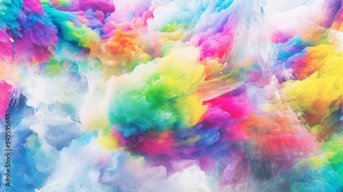 Abstract Colorful Swirling Cloud Dreamy Art