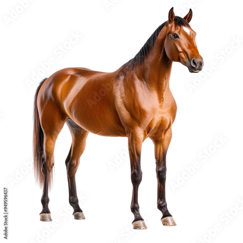 Horse isolated on a white background as transparent PNG