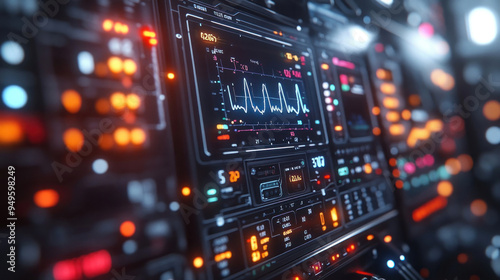 A close-up of a state-of-the-art medical monitor displaying vital signs, symbolizing advanced patient care through modern technology.