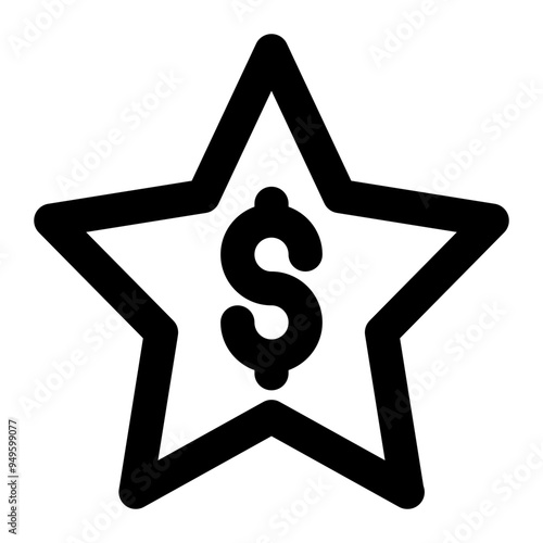 value proposition, star, value, best, digital marketing outline icon