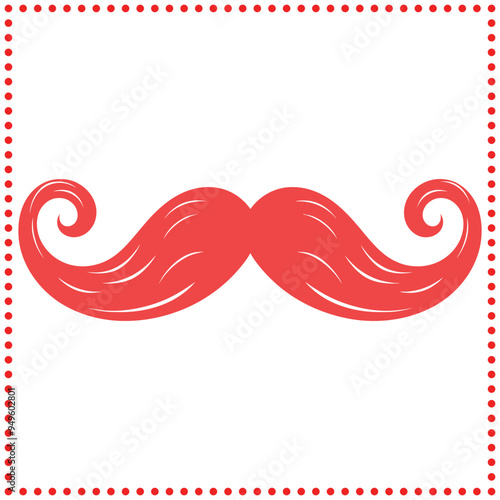 Barbershop Mustache Vector   Retro and Vintage Design photo