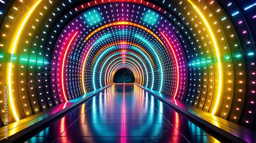 Neon Tunnel of Lights.