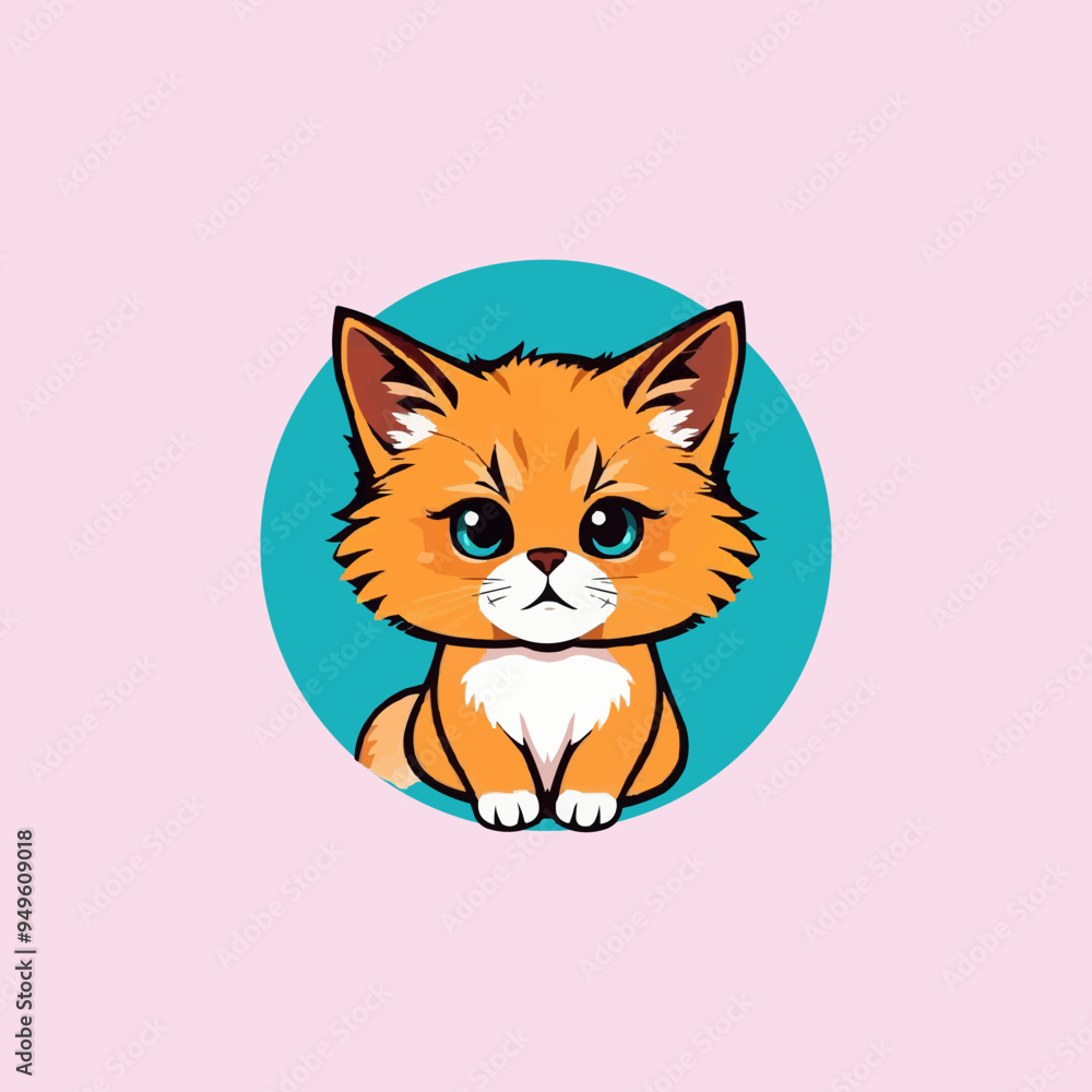 Persian cat vector logo. pet logo Persian cat vector logo. pet logo