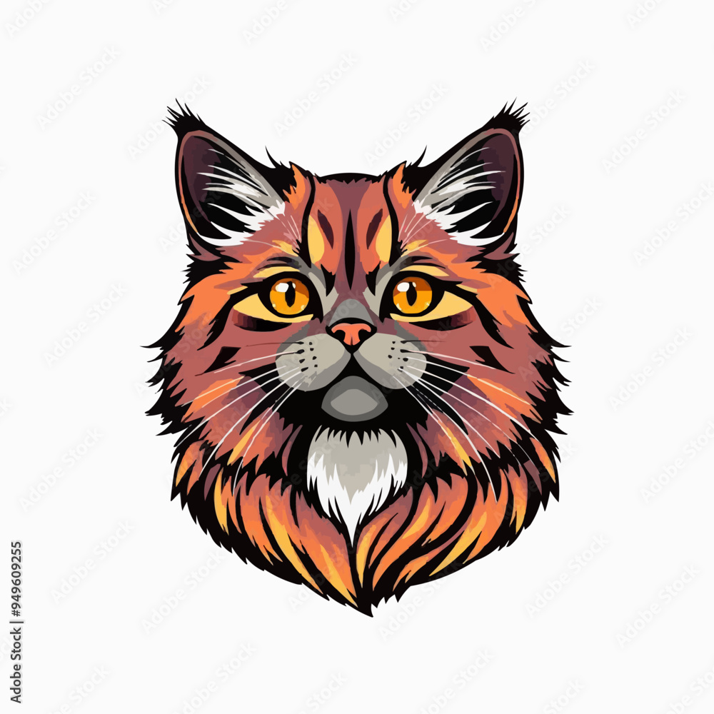 Obraz premium Persian cat vector logo. pet logo