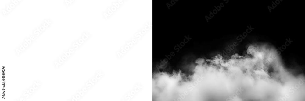 PNG Black and white smoke effect