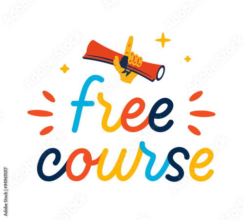 Free course lettering with diploma in hand