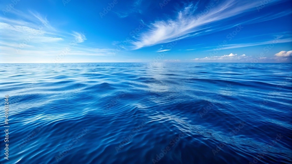 Obraz premium photo image of a serene oceanic expanse with a seamless texture of ripples and waves blending into the infinite blue horizon