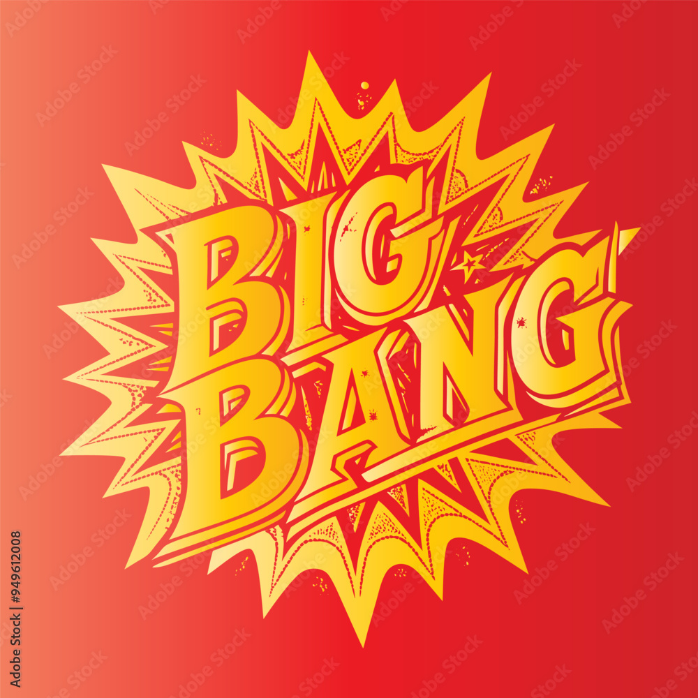 Vector BIG BANG 3D Lettering Template Vector BIG BANG 3D Lettering Template