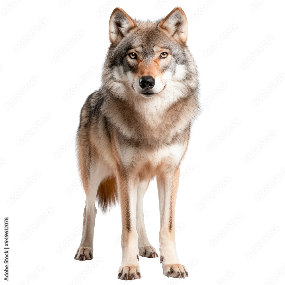 Obraz premium Wolf isolated on a white background as transparent