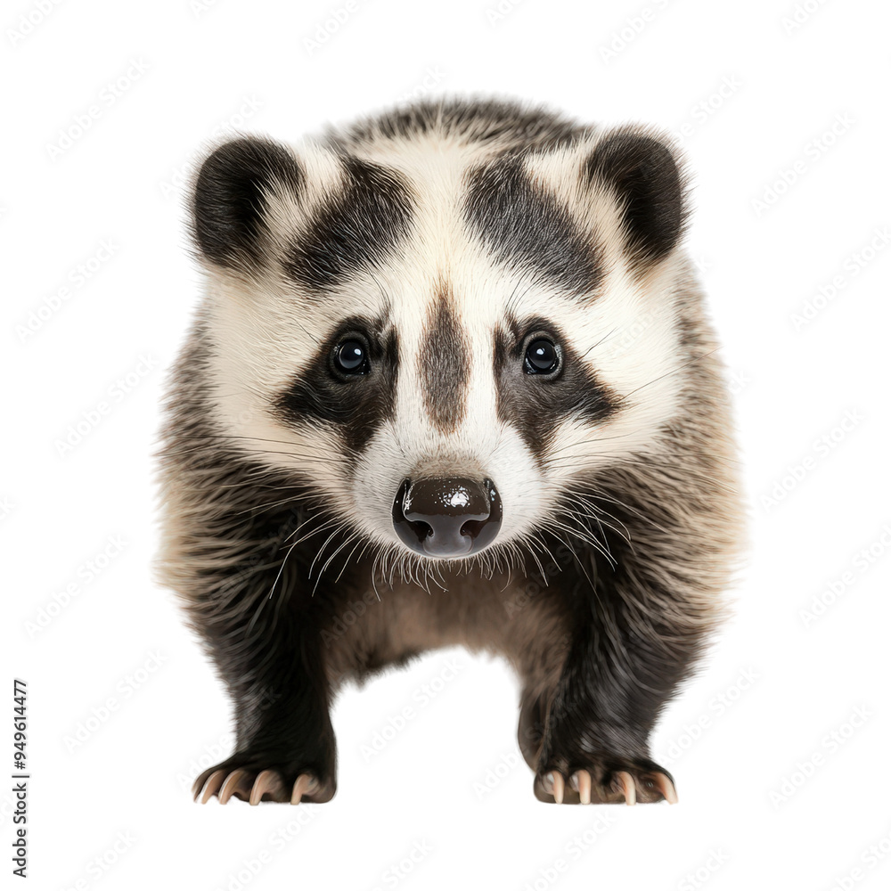 Fototapeta premium Badger solated on a white background as transparent