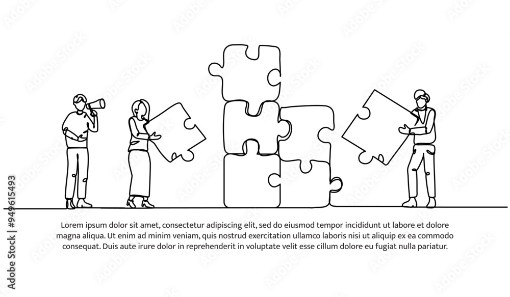 Continuous one line design of cooperation to increase. Minimalist style vector illustration on white background. Continuous one line design of cooperation to increase. Minimalist style vector illustration on white background.