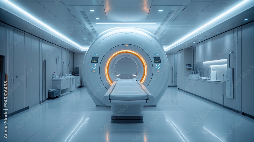 An image of a sleek, modern MRI machine in a clean and bright room, representing the precision of medical imaging technology. An image of a sleek, modern MRI machine in a clean and bright room, representing the precision of medical imaging technology.
