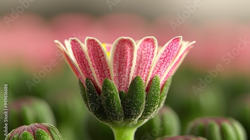 Stunning close-up of a pink flower showcasing vibrant petals and intricate details, perfect for nature and botanical themes.