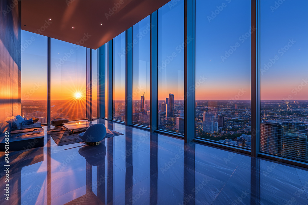 Fototapeta premium Refined Penthouse in a Spacious Indigo Deluxe Tower