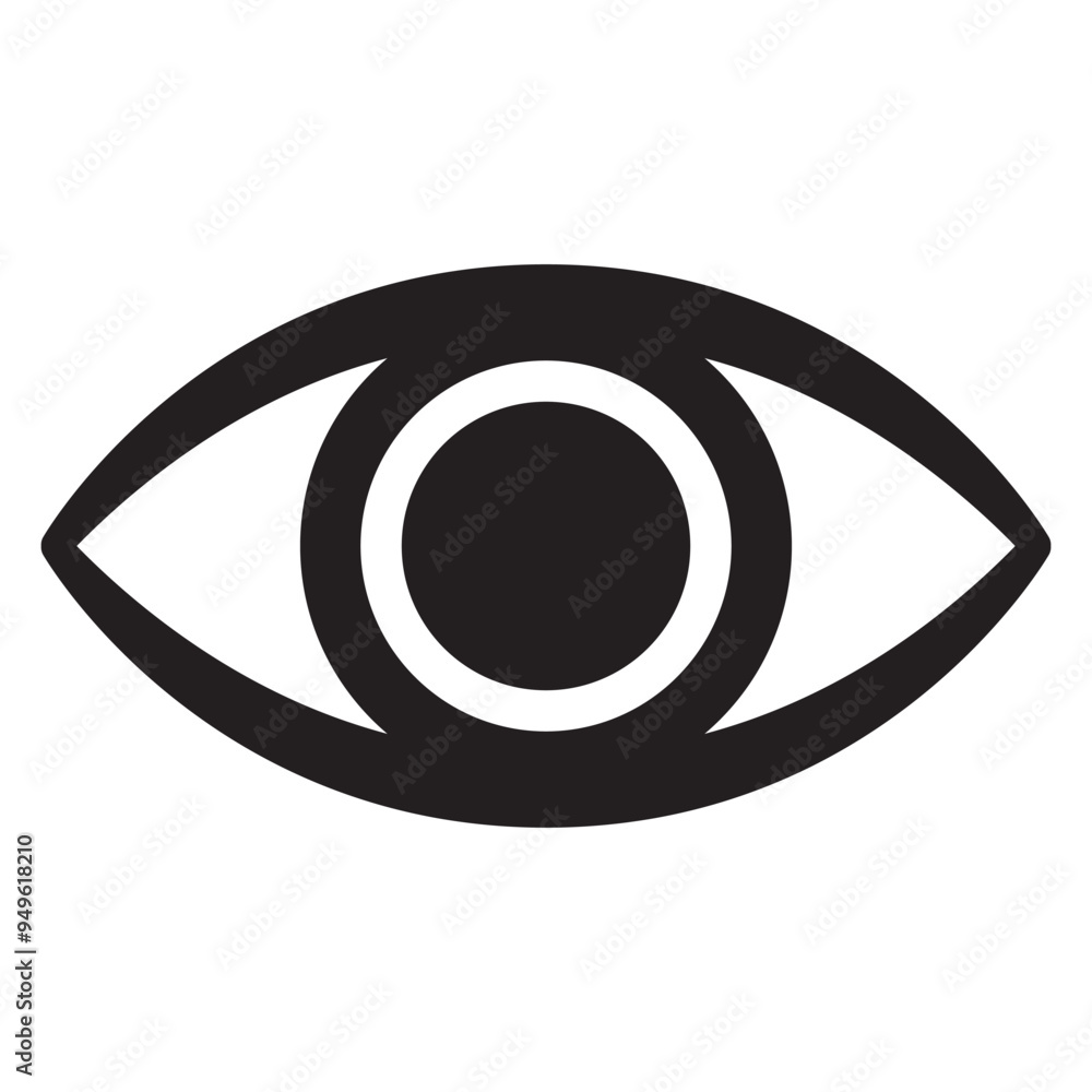 Human eye icon, eyeball vector icon. Human eye icon, eyeball vector icon.