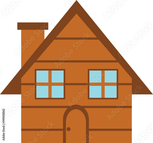 cabin house camping icon