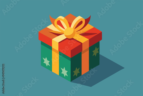 unique christmas gift box vector illustration 