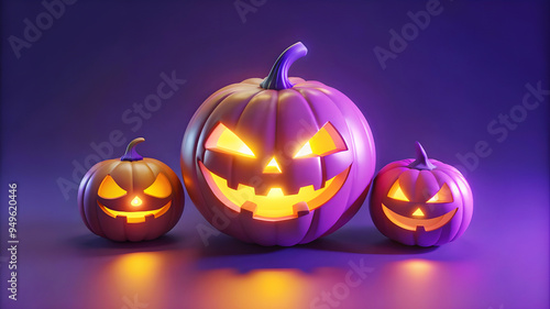 Halloween spooky night with pumpkin, bat, spider, wave, hunting house, ghost, trick or treat party banner, background photo