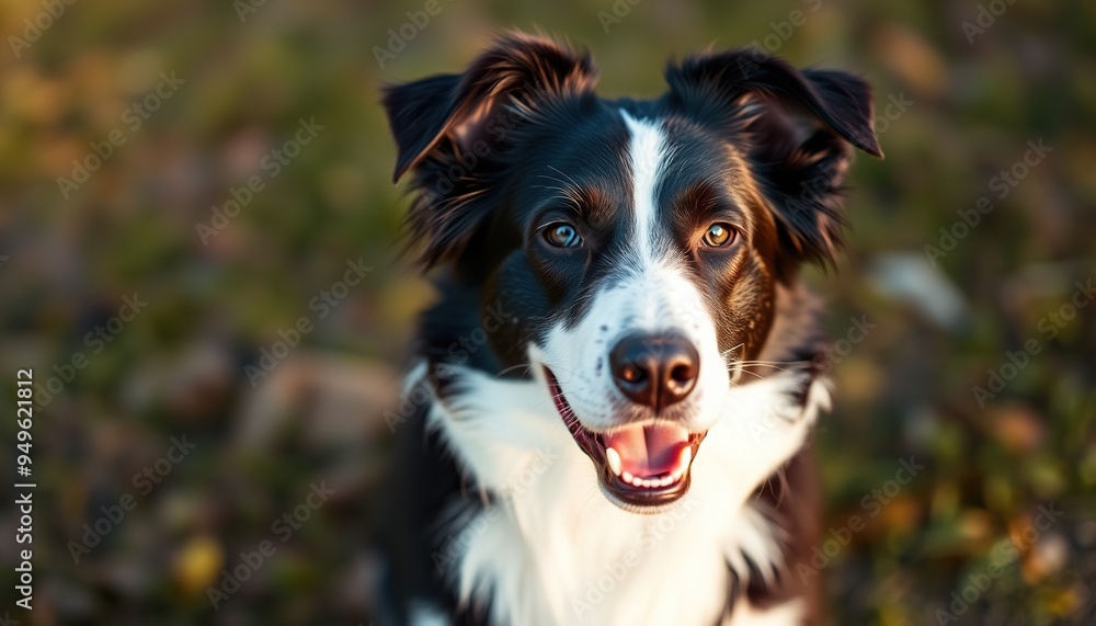 black and white border collie dog, photography in soft light black and white border collie dog, photography in soft light