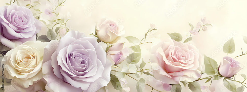 Springtime Lilac and Rose Harmony Springtime Lilac and Rose Harmony