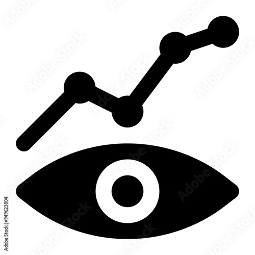 impressions, visitors, viewers, displayed, digital marketing solid or glyph icon