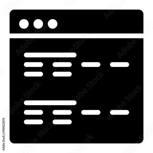meta descriptions, metadata, meta, descriptions, digital marketing solid or glyph icon