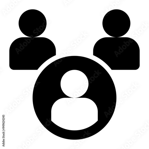 unique visitor, visitors, unique, audience, digital marketing solid or glyph icon