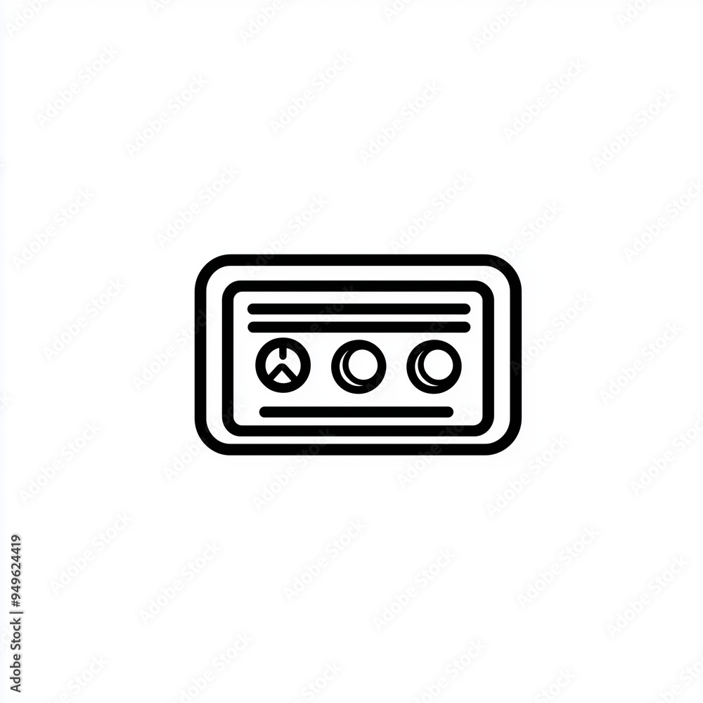Wall-Mounted Heater Line Art in Minimalistic Logo Style on White Wall-Mounted Heater Line Art in Minimalistic Logo Style on White