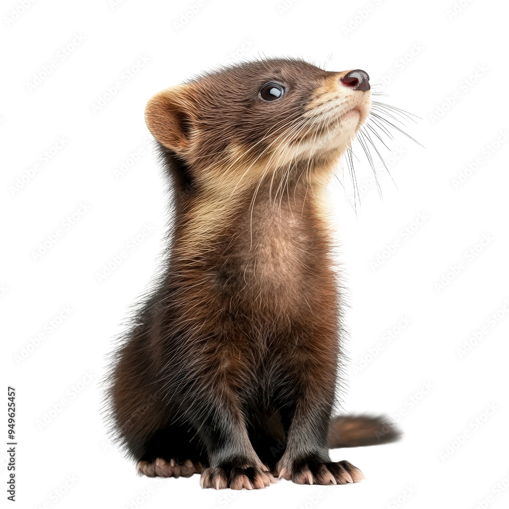 Mink solated on a white background as transparent Mink solated on a white background as transparent