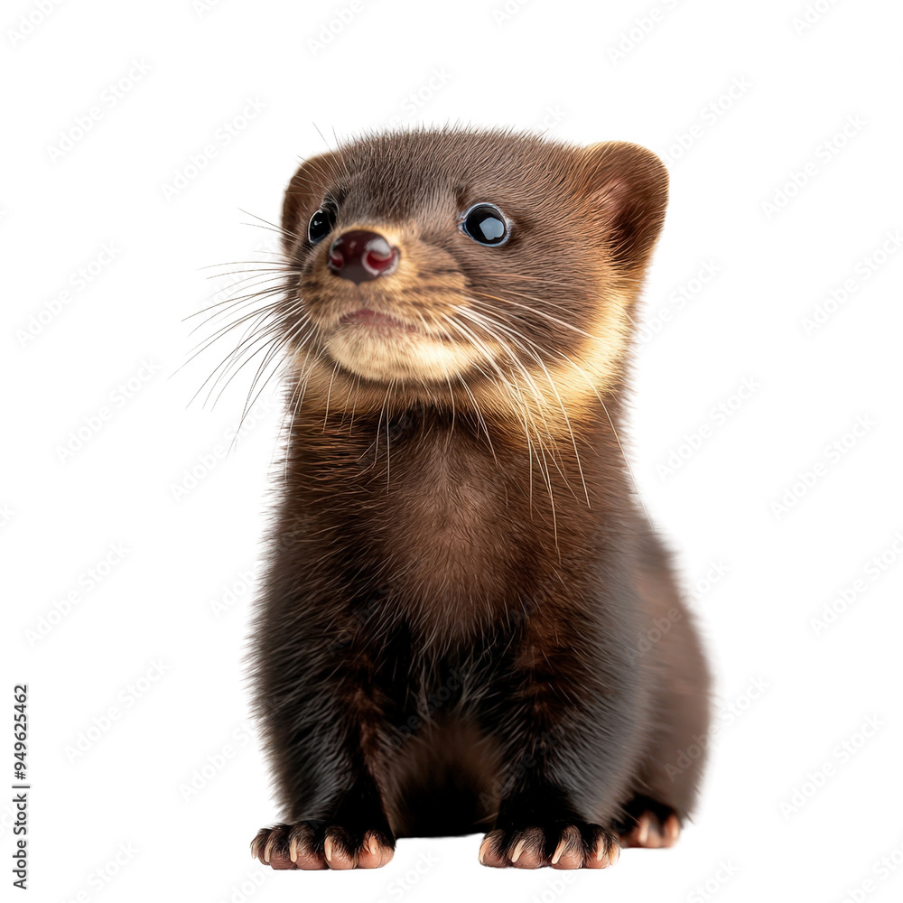 Mink solated on a white background as transparent Mink solated on a white background as transparent