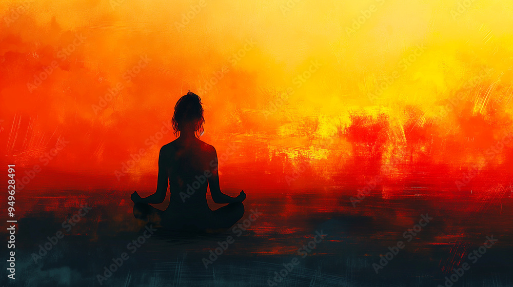 Yoga for Mental Health with Space for Custom Text, Mindful Movement Visual, Holistic Wellness Design Yoga for Mental Health with Space for Custom Text, Mindful Movement Visual, Holistic Wellness Design