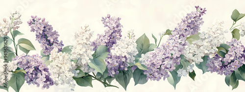 Vintage Lilac Blossoms