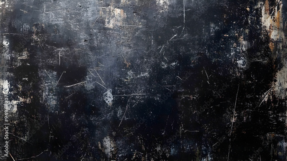 Heavily Distressed Black Metal Texture with Pronounced Scratches and Faded Areas Heavily Distressed Black Metal Texture with Pronounced Scratches and Faded Areas