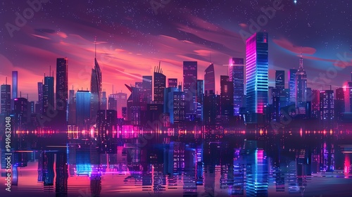 futuristic city skyline wallpaper