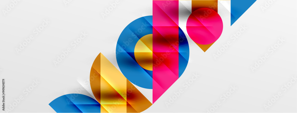 Round shapes, circles and lines minimal geometric background. Vector Illustration For Wallpaper, Banner, Background, Card, Book Illustration, landing page Round shapes, circles and lines minimal geometric background. Vector Illustration For Wallpaper, Banner, Background, Card, Book Illustration, landing page