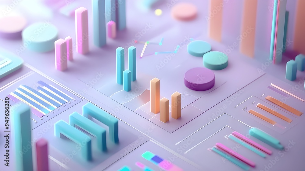 Captivating 3D Data Analysis Visualization with Abstract Charts and Graphs Captivating 3D Data Analysis Visualization with Abstract Charts and Graphs
