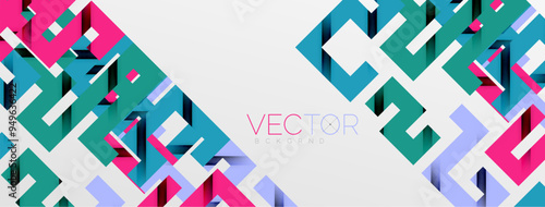 Color bend lines with shadow texture effect. Vector Illustration For Wallpaper, Banner, Background, Card, Book Illustration, landing page