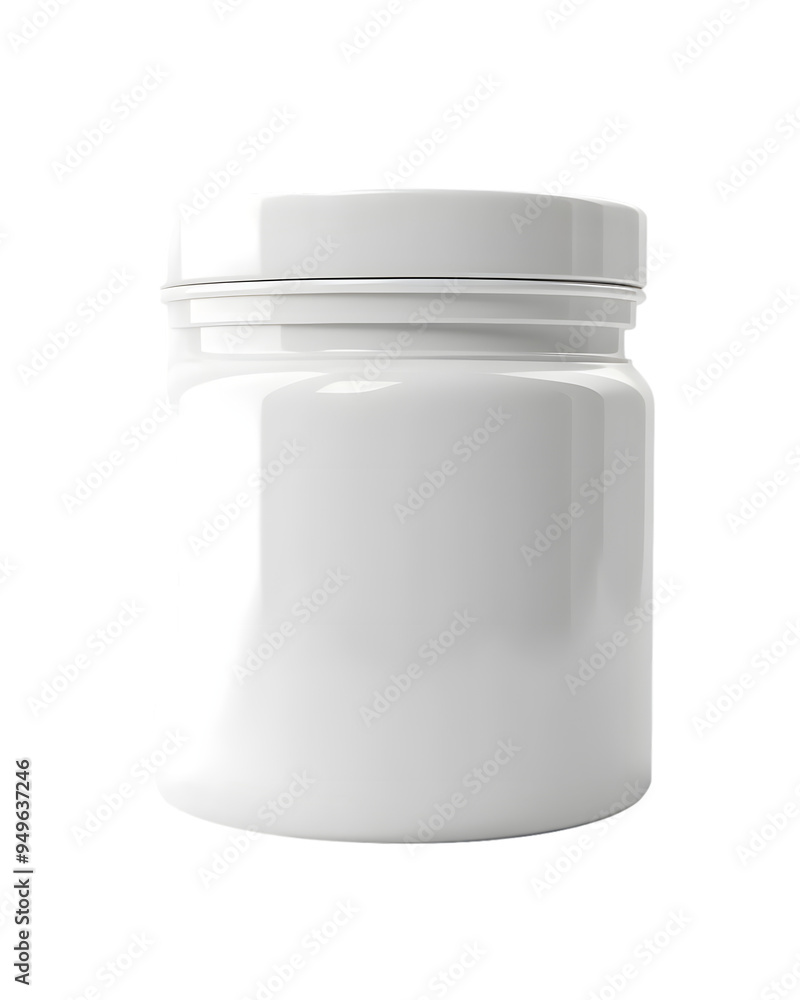 Blank white aspirin jar for pills mock up isolated on transparent background Blank white aspirin jar for pills mock up isolated on transparent background