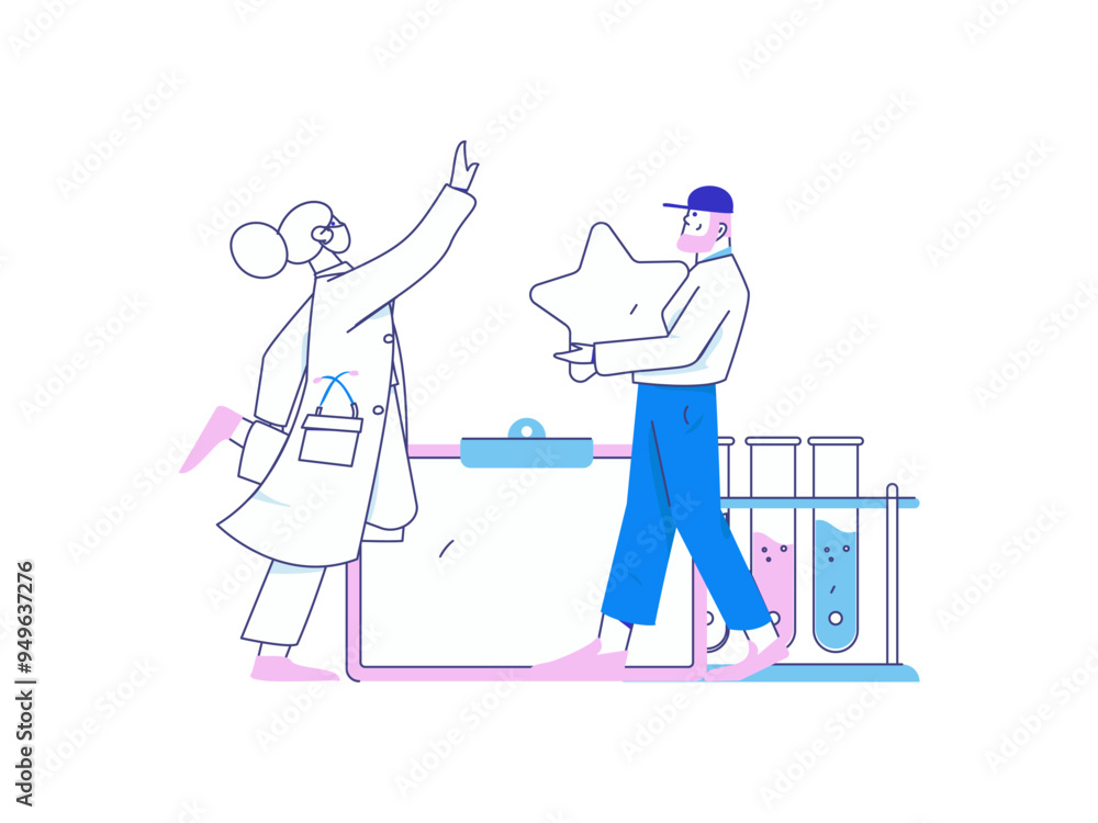 Medical characters fighting the epidemic flat vector concept operation hand drawn illustration
Medical characters fighting the epidemic flat vector concept operation hand drawn illustration